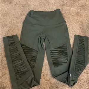 ALO olive green moto leggings